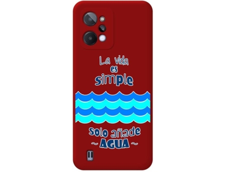 Carcasa para Realme C31 TUMUNDOSMARTPHONE Silicona Líquida Dibujos Rojo