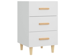 Mesita de noche blanca MAISON EXCLUSIVE 40x40x66 cm en derivados de madera