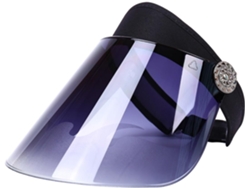 Sombrero de sol negro unisex con protección UV.