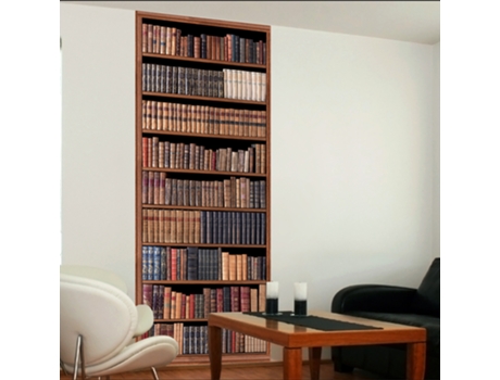 Papel Panorámico Segurado PLAGE Foto de Una Antigua Biblioteca Marrón Colección de Libros Antiguos 250 cm X 96 cm