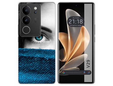 Funda Diseño Ojo para Vivo V29 5G TUMUNDOSMARTPHONE Multicolor