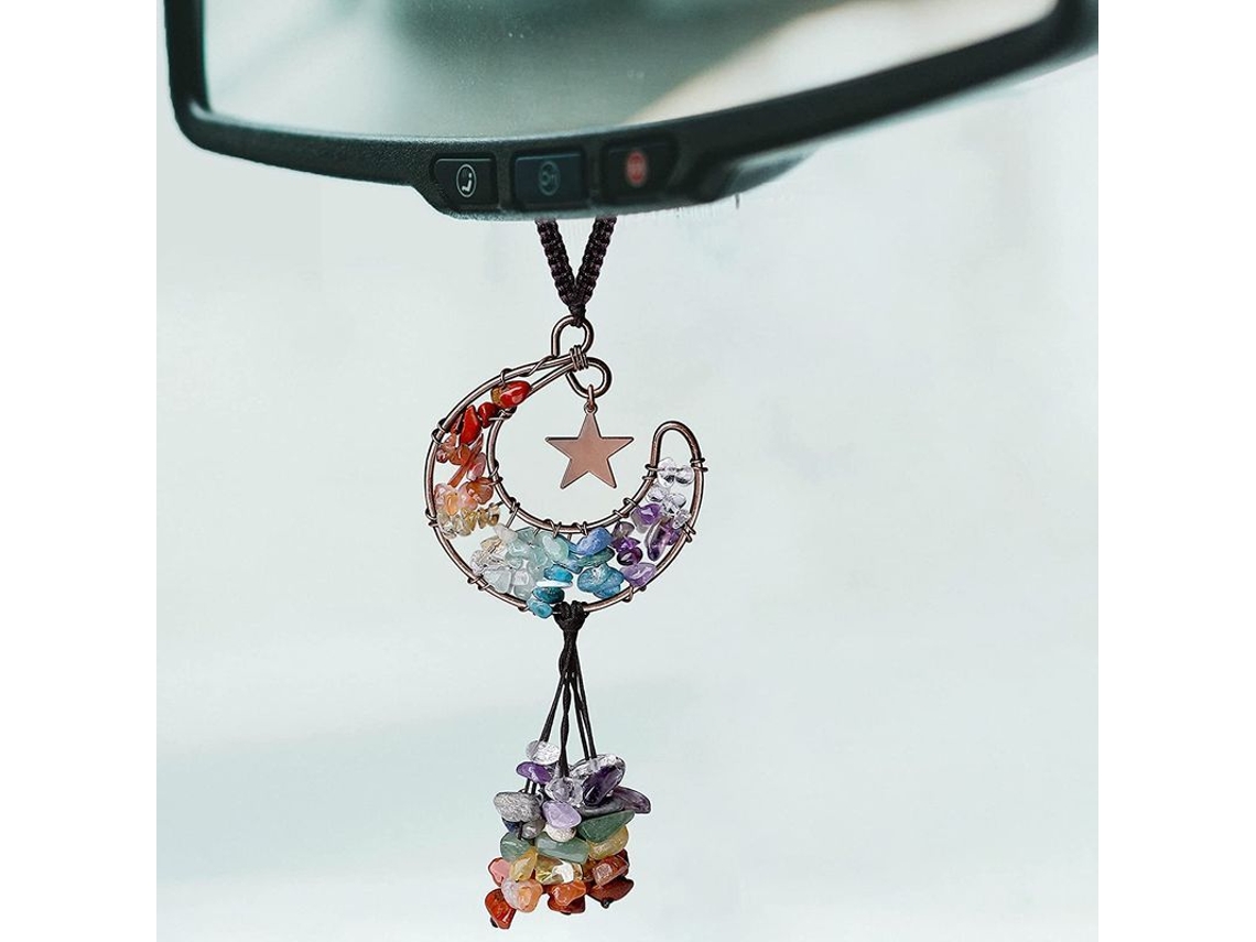 Adorno De Pared De Cristal Con 7 Piedras De Chakras, Estilo Bohemio Hippie Decorativo Para Dormitorio Y Sala De Estar.