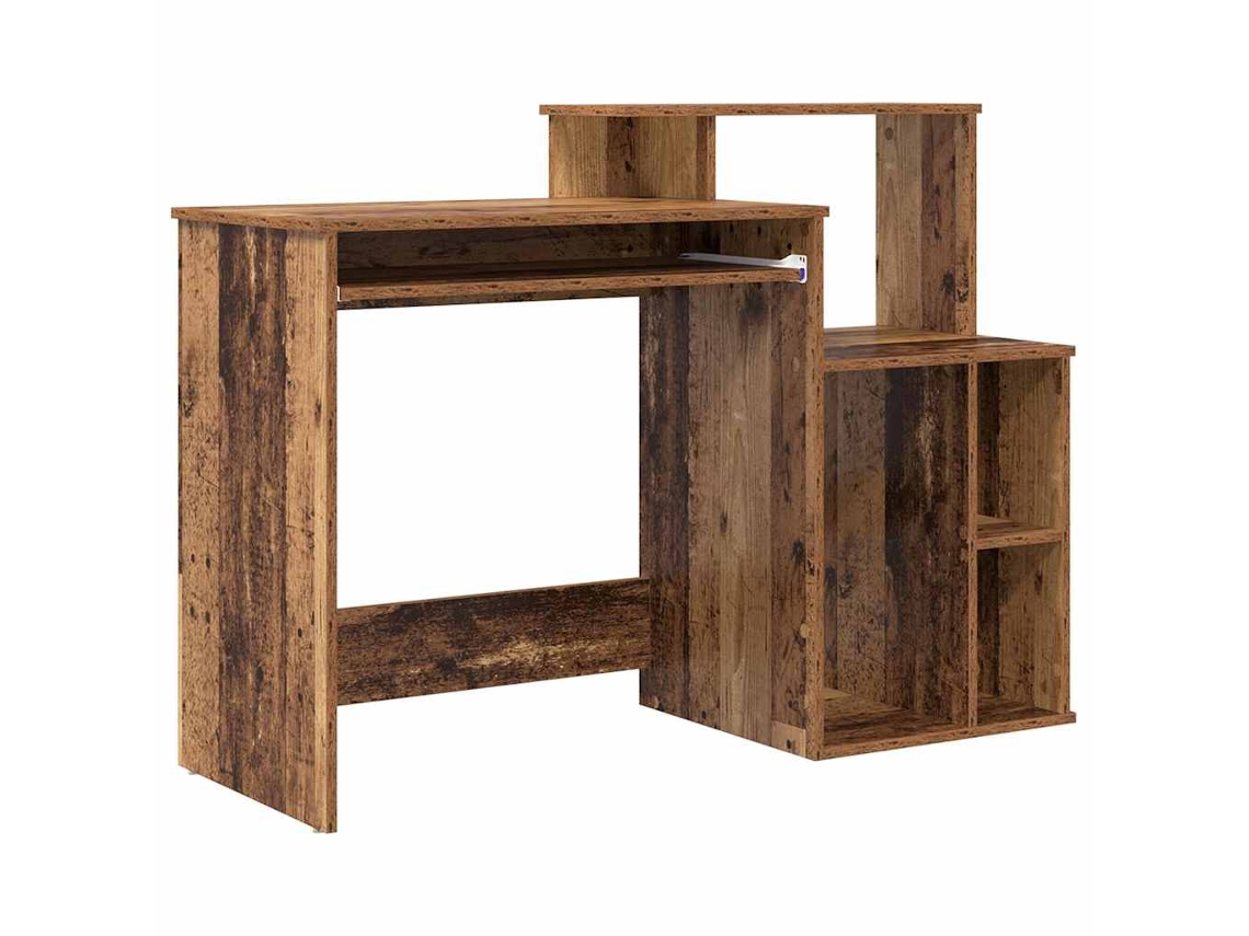 Maison Exclusive - Escritorio Con Cajón Madera Envejecida 120,5 X 44 X 88,5 Cm