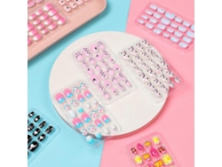 Uñas postizas para niños, uñas postizas a presión, usables, artificiales, removibles, puntas de uñas Gusshious