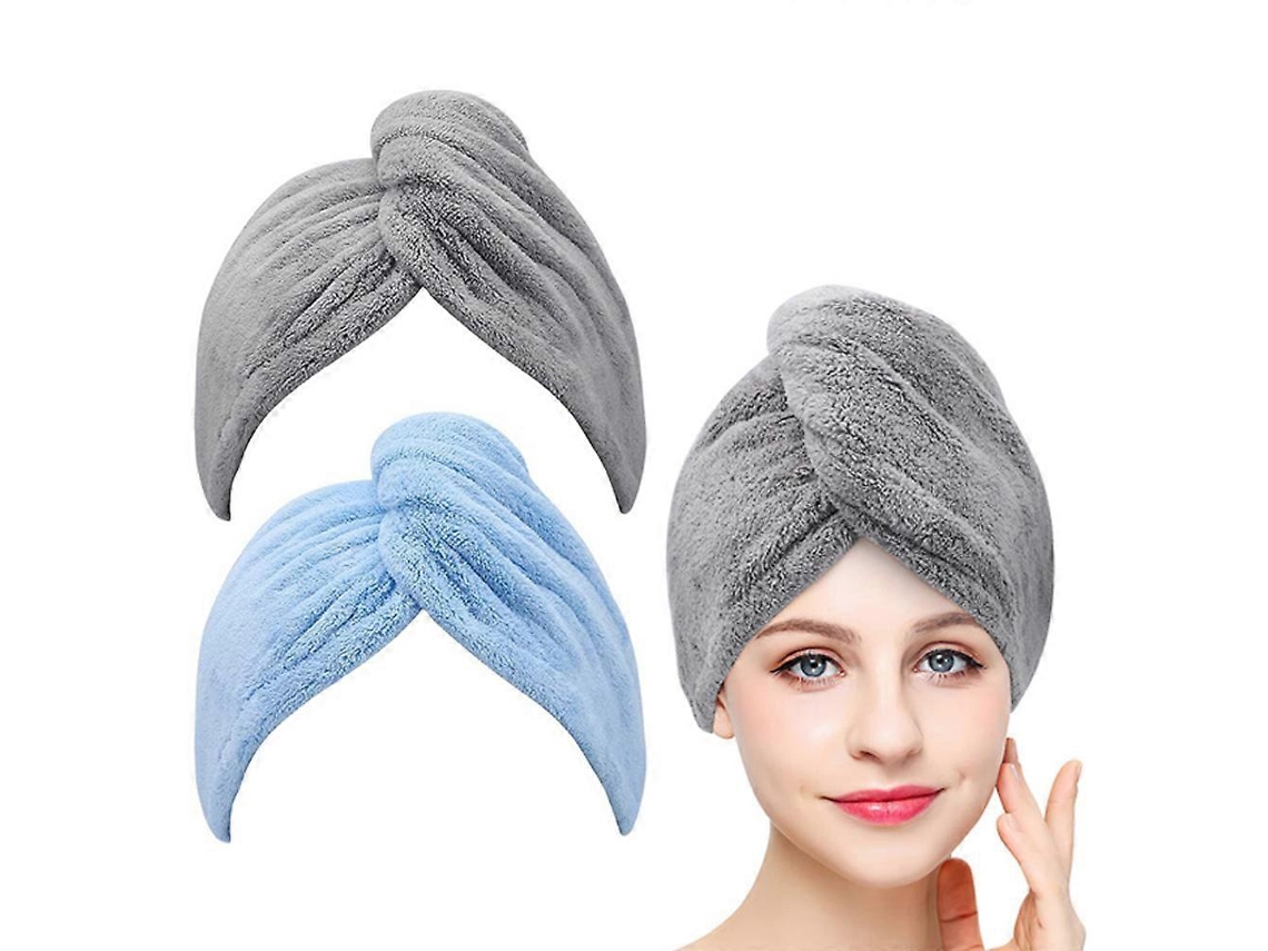 Turbantes de secado rápido para cabello mojado, toallas de secado más gruesas, Rosewell