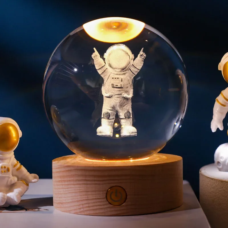 (estilo 4 60mm) Bola De Cristal De 60mm Com Gravação A Laser 3d