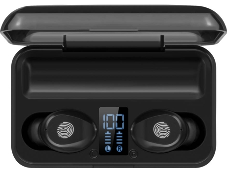 Auriculares Bluetooth True Wireless SMARTEK TWS-490 (In Ear - Micrófono - Negro)