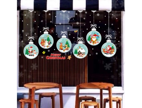 Adornos navideños Copos de nieve Ventana de PVC Se aferra Calcomanías Pegatinas Pared, Suministros de fiesta de Navidad