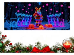 Cubierta navideña para puerta de garaje, Papá Noel fluorescente 2D, decoración de fondo grande para P Gokoco