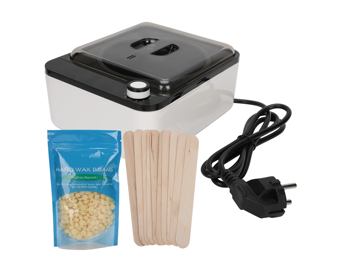 Calentador De Cera Depilatoria 100g Cera En Granos Kit Profesional Máquina Depilatoria Enchufe Eu 220v