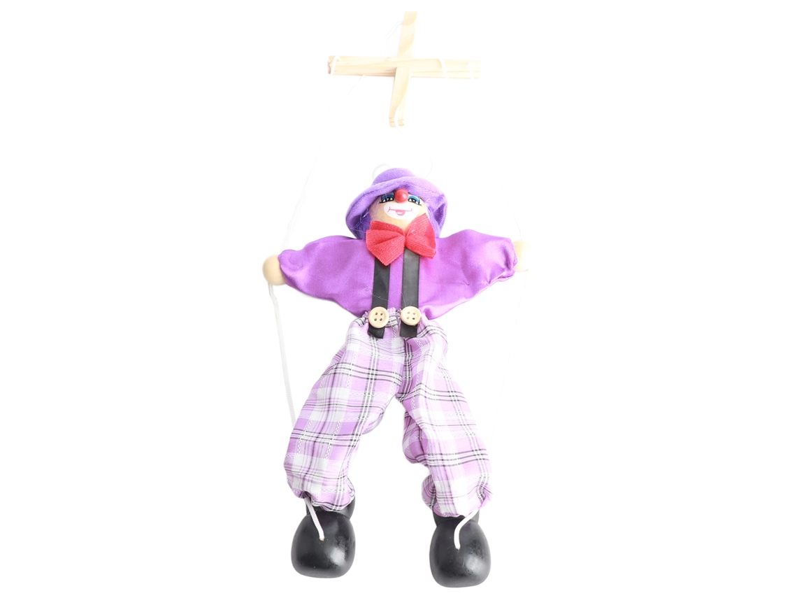 Rebe-muñeco Marioneta De Mão De Palhaço Clássico Brinquedo De Madeira Com Cordas Colorido Divertido Presente Para Crianças