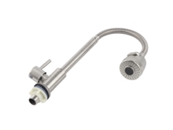MEOIRUERY Elegante grifo de acero inoxidable para su cocina, diseño giratorio de dibujo de alambre para una fácil limpieza, asegurando la durabilidad y la resis