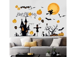 2026-adhesivos De Pared Para Halloween, Calcomanías De Murciélagos Y Calabazas Para Sala Y Ventanas