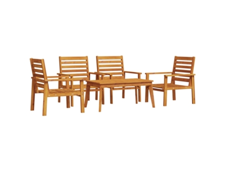 Conjunto 5 de muebles de jardín VIDAXL madera maciza de acacia