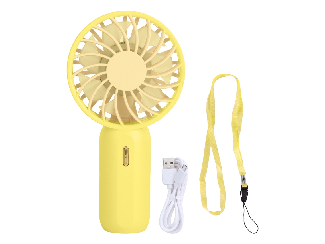 Ventilador portátil ligero con luz amarilla