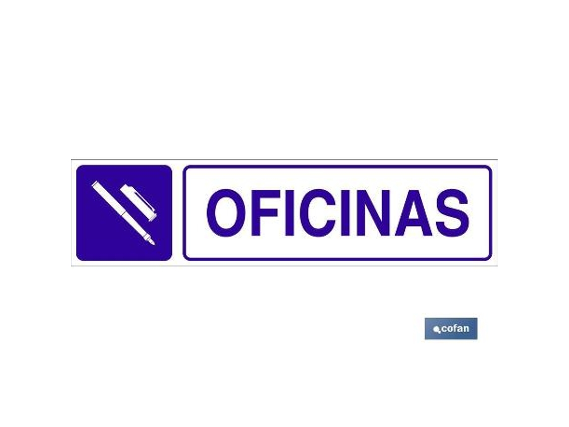 Señal glasspack adhesiva 175x45 oficinas