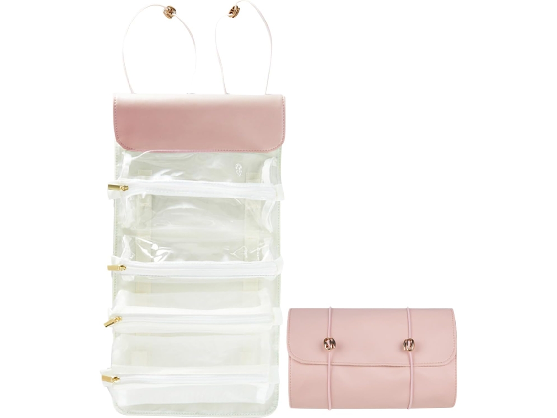 Estuche Para Brochas De Maquillaje Con Soporte Para El Pulgar - Organizador De Viaje | Almacenamiento De Cosméticos 4 En 1