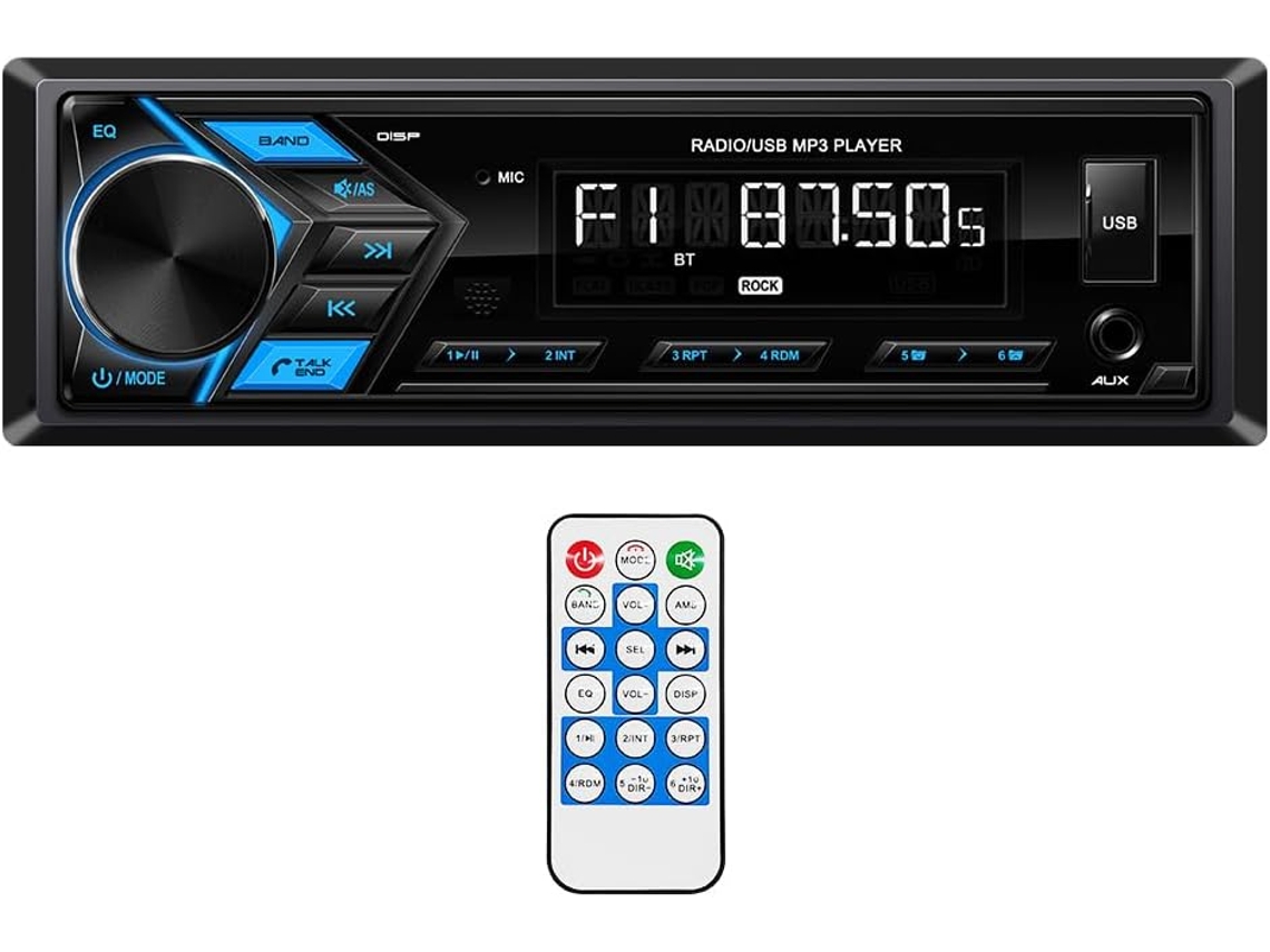Reproductor Mp3 Para Coche Con Panel Desmontable, Sintonizador De Radio Fm Usb De 1 Din