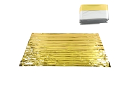 3pcs Mantas De Emergencia Dorado Plata Reflectivas Térmicas Impermeables Bolsas De Dormir De Emergencia 130x210cm