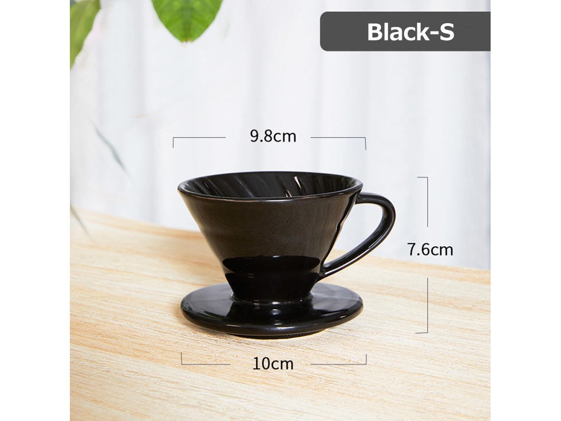 Filtro de café cónico de cerámica V60 para preparación manual.