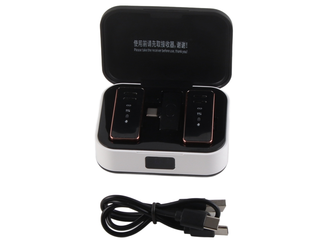 2 Micrófonos De Solapa Inalámbricos Usb-c Con Cancelación De Ruido Para Vlogging Móvil.