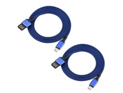 Cable De Datos (conector Doble, Carga Rápida) - Dos Piezas Por Venta, Usb De Micro Tejido