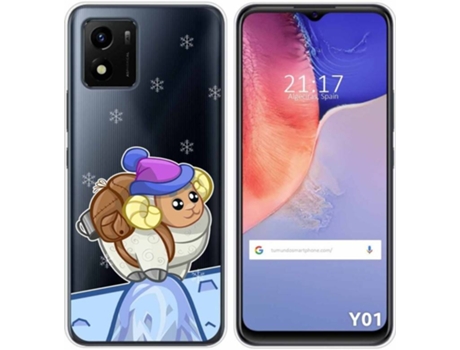 Carcasa Vivo Y01 TUMUNDOSMARTPHONE Dibujos Transparente Cabra Multicolor