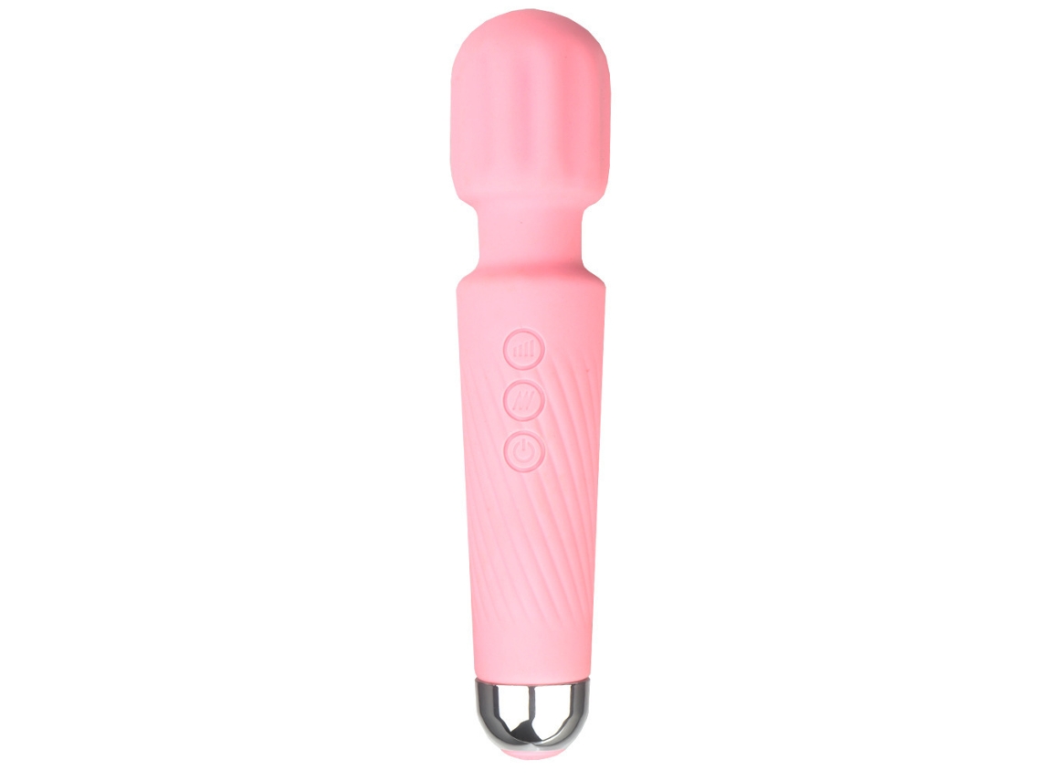 Vibrador Portátil 20 Modos Vibración Fuerte Masajeador Silencioso Rosa Czhhmart