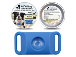 Hebilla azul repelente de pulgas para perros y gatos - Impermeable, ingredientes naturales UIMBER