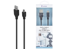Cable De Datos Usb 2.0 M Para Mini Usb M Unico Cb1543 1M (Negro)
