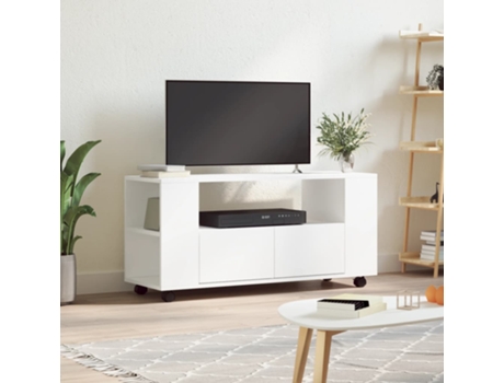 MAISON EXCLUSIVE Mueble para TV madera de ingeniería blanco 102x34,5x43 cm