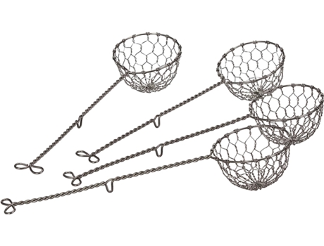 77924 juego de 4 coladores para fondue, acero inoxidable