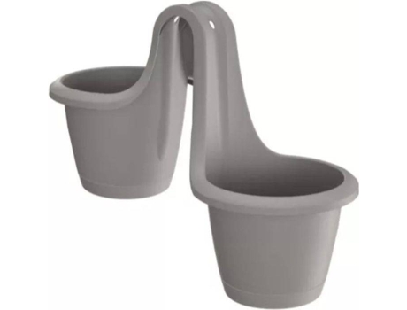Maceta PROSPERPLAST Respana Twins (Gris)