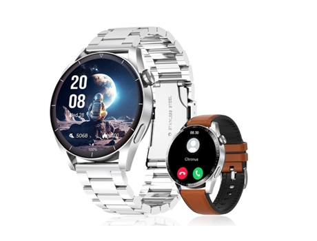 Smartwatch BISBISOUS FW03 Bluetooth Llamada 1,39 Pulgadas TFT 300mAh Impermeable Masculino Plata