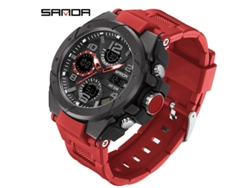 Reloj multifuncional luminoso MDUG, deportivo, resistente al agua, estilo Harajuku (rojo para hombre)