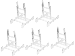 Soporte Platos Portafotos Compacto 5 Piezas Hogar Oficina Plato Transparente Multifuncional Uso