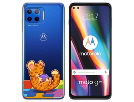 Carcasa Motorola Moto G 5G Plus TUMUNDOSMARTPHONE Dibujos Transparente Multicolor