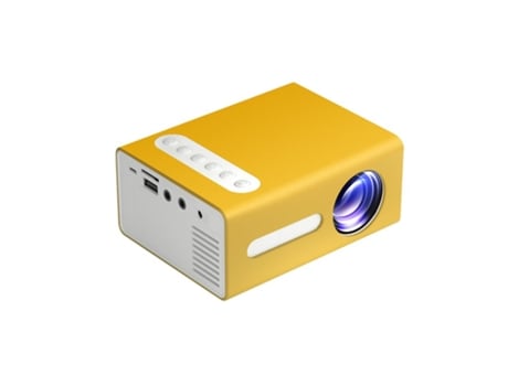 Proyector T300 Led Portable Home Kids Rc Media Player Audio Amarillo