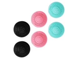 Almohadilla limpiadora para brochas de maquillaje Rosewell (paquete de 6) que elimina la grasa de las herramientas de maquillaje.