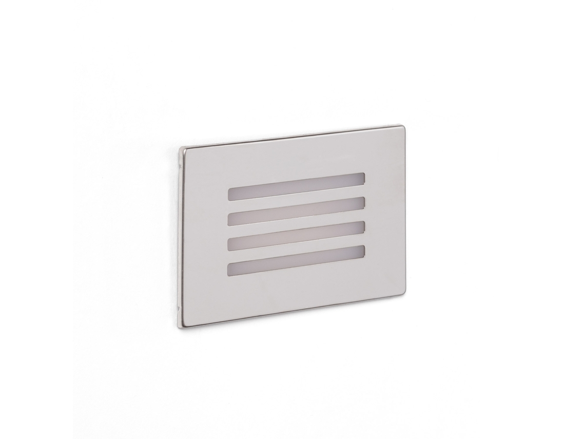 Baliza LED exterior 3W empotrada en pared Adam Silver Ledkia