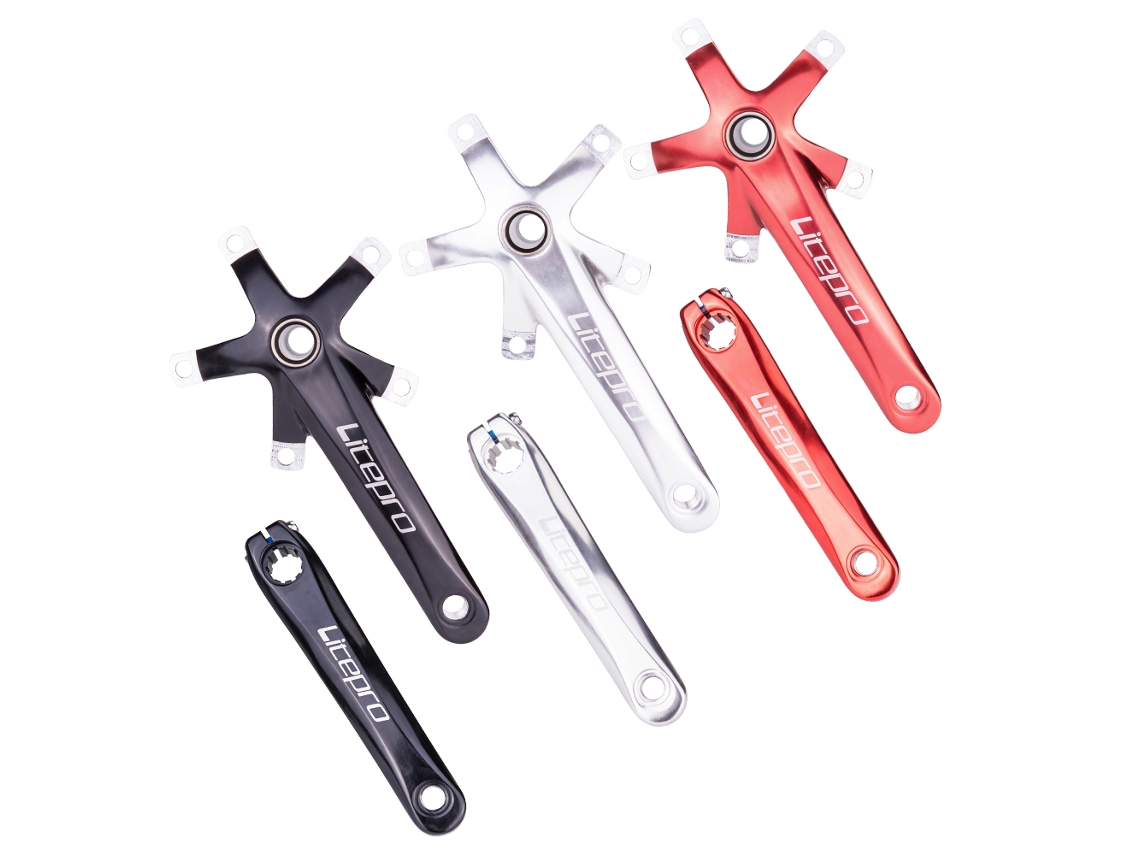 Pedalera Plegable De Aluminio Hollow One 170mm Bcd 130mm Dientes Para Bicicleta Plegable
