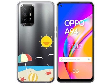 Carcasa Oppo A94 5G TUMUNDOSMARTPHONE Dibujos Transparente Multicolor