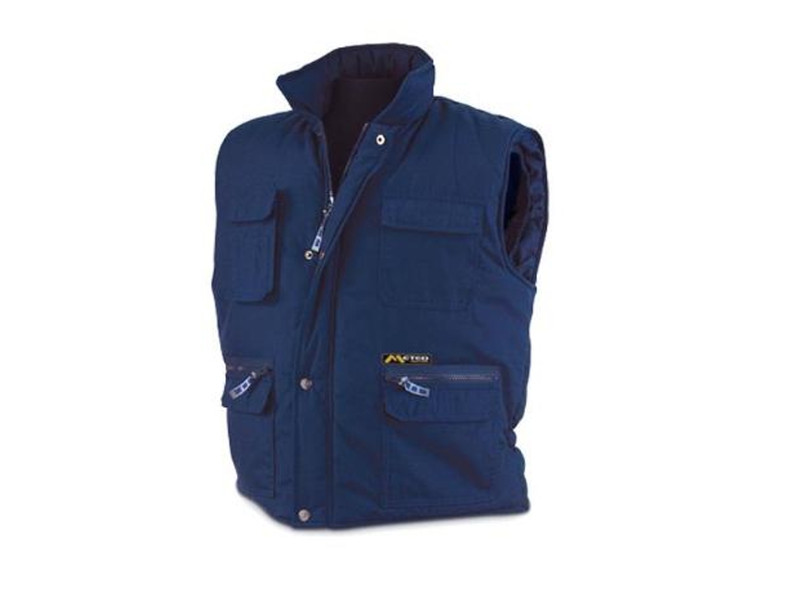 Ropa abrigo chaleco azul multibolsillo xxl 288vma poliester