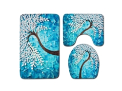 Juego de 3 alfombrillas de baño antideslizantes, alfombra de baño, agotado, marca no disponible