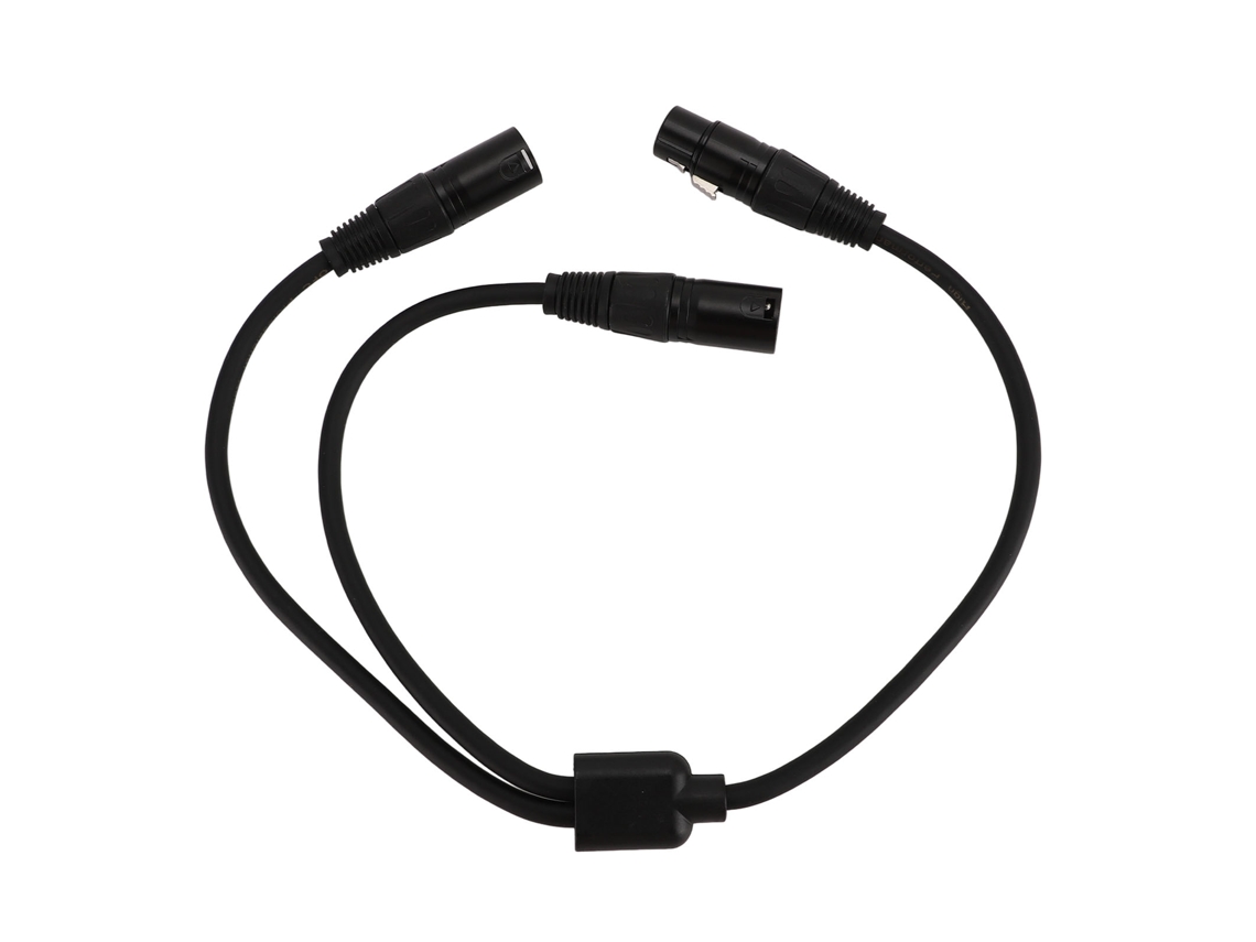 Cable Divisor Xlr Hembra En Y A Dos Conectores Macho De 3 Pines De 0,5 M Para Micrófono, Amplificador Y Mezclador.