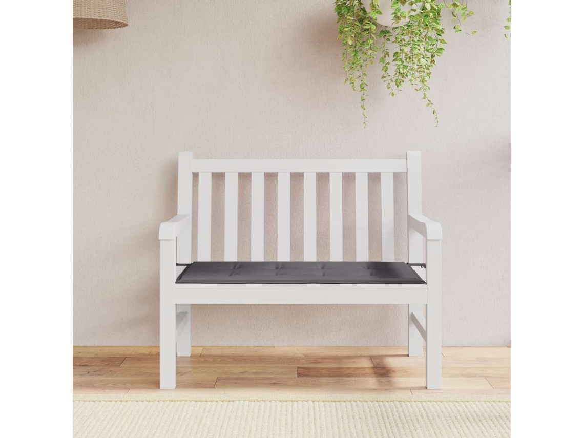 Cojín para banco de jardín, 100 x 50 x 4 cm, tela Oxford antracita, Dkd Home Decor