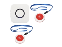 Localizador Inalámbrico Para Cuidadores Con 2 Botones Sos, Transmisión De Largo Alcance, Enchufe Europeo 100-240v.