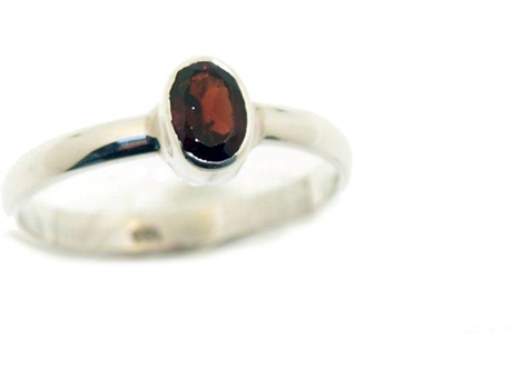 Anillo BIJOUCOLOR Granate (Plata - Plateado - 57 cm)