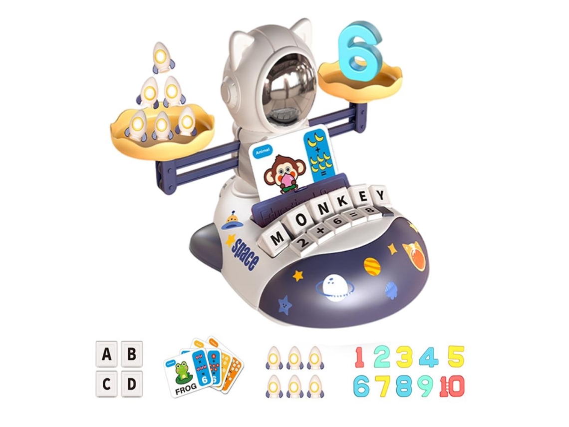 Brinquedo Educativo Balança Matemática Gato Jogo Contagem Crianças Presente Aniversário
