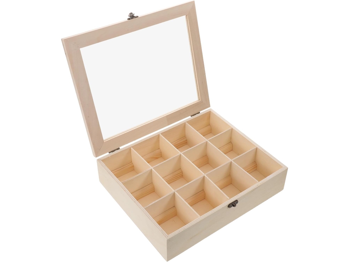 Organizador Madera Secar 30x30x5 Transparente Almacenamiento Sucia Dispensador Detergente Contenedor